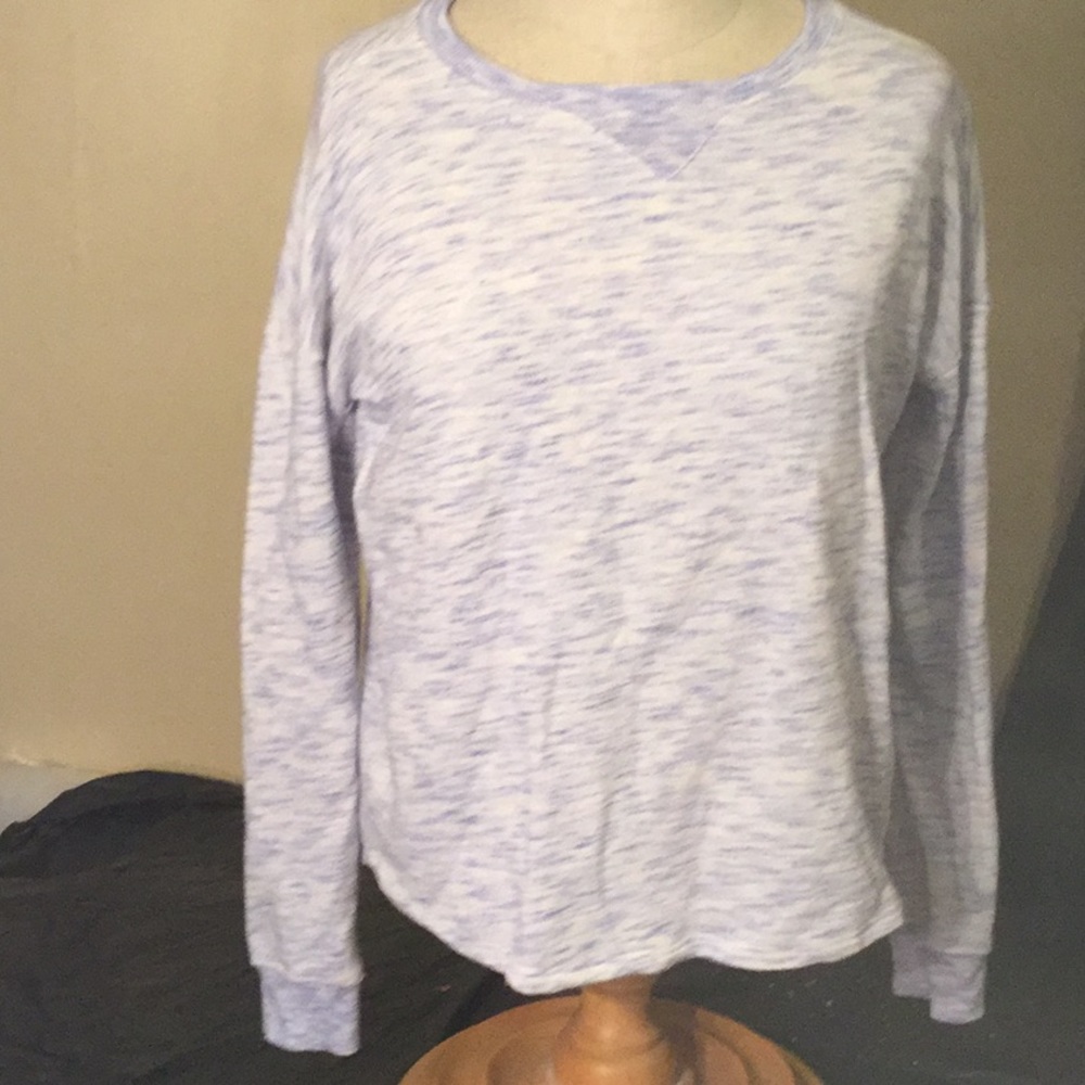 Blue and white sweater